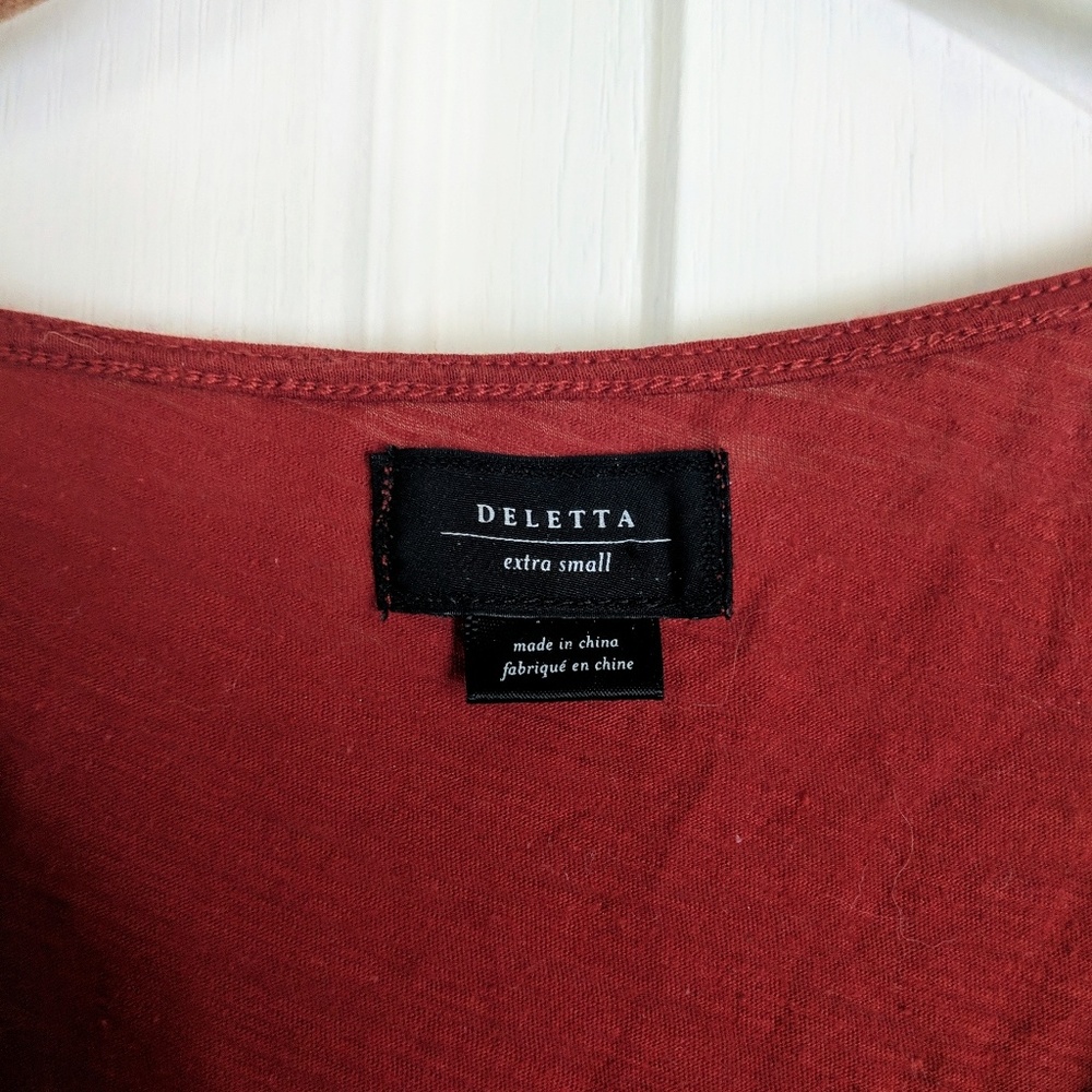 Anthropology♥️ Deletta 100% Cotton Top - Picture 6 of 7